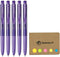 Signo RT1 Retractable Gel Ink Pen, Micro Point 0.38mm, Rubber Grip, Violet Ink, 5-Pack, Sticky notes Value Set...