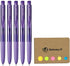 Signo RT1 Retractable Gel Ink Pen, Micro Point 0.38mm, Rubber Grip, Violet Ink, 5-Pack, Sticky notes Value Set...