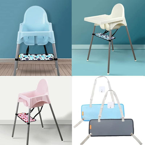 High Chair Footrest, Adjustable Portable Polyester Fiber Ice Silk Fabric Foot Rest for Baby HighChair Footrest, Knitting Footrest for High Chair C...