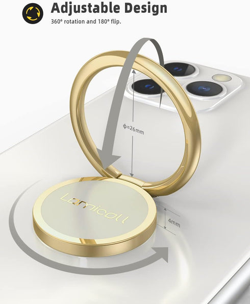 Phone Ring Holder, Lamicall Finger Ring Stand : Universal Cell Phone Cradle Kickstand Compatible with iPhone 13 12 11 Pro Xs Max XR X 8 7 6 6s Plu...