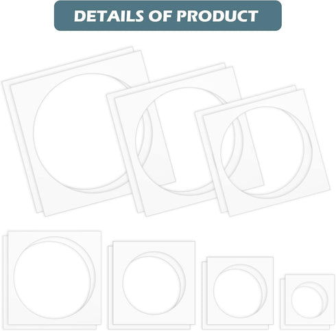 14 Pieces Large Stencil for Painting on Wood Plastic 5 Point Stencil Template Paint Stencils for Fabric Walls Arts Paper Home Decoration (Circle)...
