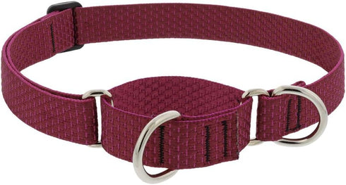 Martingale Dog Collar by Lupine ECO collection 1" wide Berry adjusts 15" to 22"...