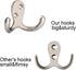 IBosins 8 Pack Heavy Duty Double Prong Coat Hooks Wall Mounted with 16 Screws Retro Double Hooks Utility Hooks for Coat, Scarf, Bag, Towel, Key, C...