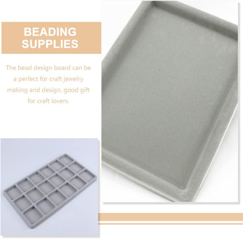 Beavorty Decorative Tray Decorative Tray Jewelry Tray 2pcs Bead Design Boards Mats Flocked Bead Board Bracelet Necklace Beading Jewelry Organizer ...