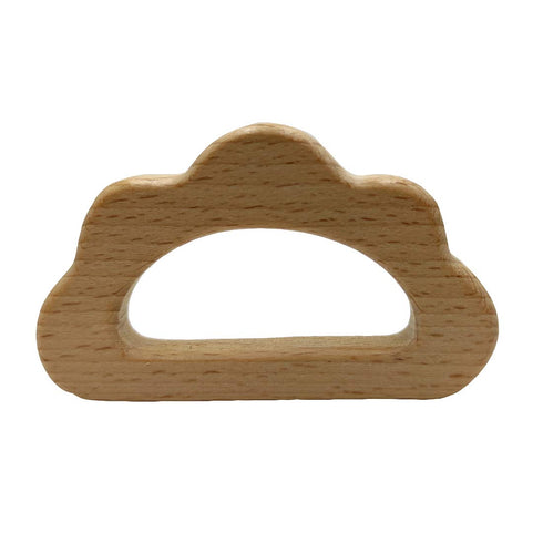 5pcs Natural Wood Cloud Shape Teether Toys DIY Teething Necklace Cute Animal Pendant Nursing Soothing Accessories (Cloud 5pcs)...