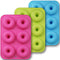 homEdge Silicone Donut Molds, 3-Pack of Non-Stick Food Grade Silicone Pans for Donut Baking – Green,Pink,Blue...