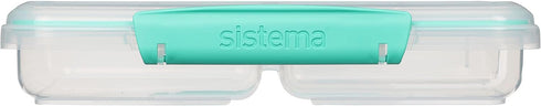 Sistema To Go Multi Split Meal & Food Container with Dividers & Clips | 820ml | BPA-Free | 1 Food Storage Container, Color May Vary...