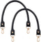 PH PandaHall 2pcs Black Leather Purse Handle 15.7" Purses Straps Bag Replacement Strap Round Handbag Shoulder Bag Strap with Golden Swivel Buckles...