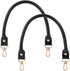 PH PandaHall 2pcs Black Leather Purse Handle 15.7" Purses Straps Bag Replacement Strap Round Handbag Shoulder Bag Strap with Golden Swivel Buckles...