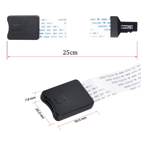 xiwai Micro-SD TF Memory Card Kit Male to TF Female Extension Soft Flat FPC Cable Extender 25cm...