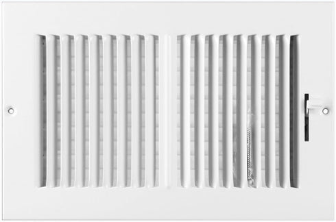 Metal World 10"x4" 2-Way 1/2" Fin Steel Register...