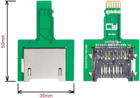 Chenyang 2Pcs TF Micro SD Card Male Extender to SD Card Female Extension Adapter PCBA SD/SDHC/SDXC UHS-III UHS-3 UHS-2...