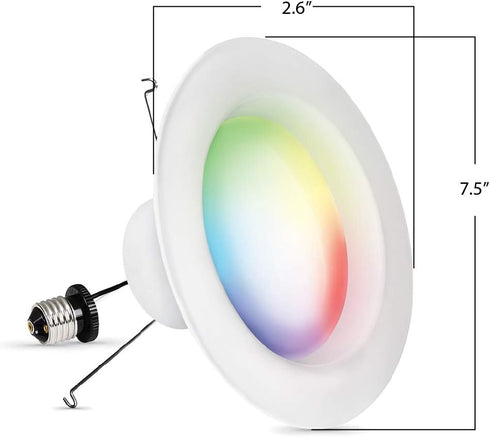 Feit Electric Smart Recessed Light, Fits Most 5-6" Can Housing, Works with Alexa or Google Assistant, Dimmable, 75W Equiv, 1000 Lumens, 2.4GHz WiF...