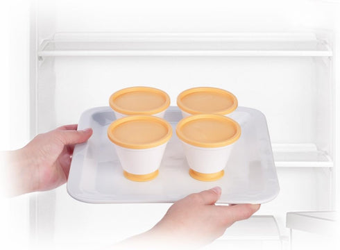 Tescoma 630591.00 Panna Cotta Mold, Set of 4 Cups with Lid...