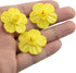 10pcs Yellow Hummingbird Feeder Flower Shaped Plastic Bird Feeding Ports...