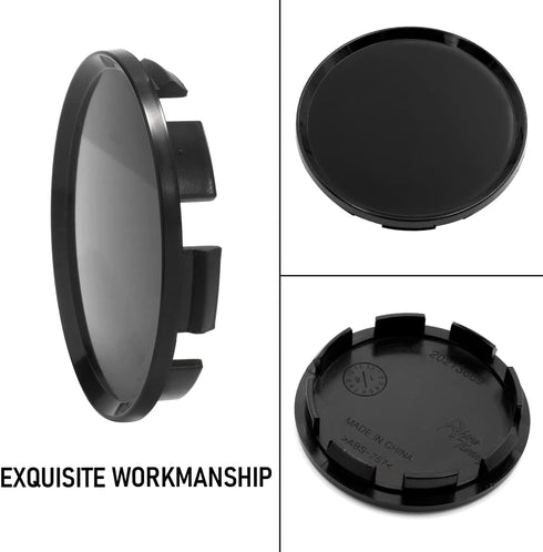 RTRHINOTUNING 63mm 2.5in Wheel Center Caps for Dodge Ram 1500 Dakota Durango 52005732, 63mm(2.48in)/57mm(2.26in) 4 Pack Black Hub Caps...