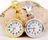 ZIMI 4 PCS Round Analog Women's Men's Nurses Keychain Key Ring Watch Simple Easy to Read time Quartz Unisex Pendant Clock...