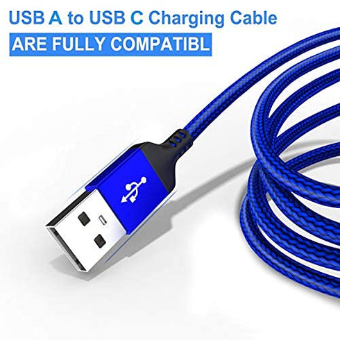 AkoaDa 3-Pack (10ft+6.6ft+3.3ft) USB-C Cable, USB A to USB-C 3.1A Fast Charger Nylon Braided Cord Compatible with Samsung Galaxy Note 9 8 S8 S9 S1...