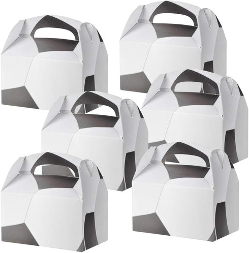 ArtCreativity Soccer Treat Boxes, Pack of 12 Soccer Goodie Bags, Sports Themed Birthday Party Favors, Team Gifts Snack Bag, Cardboard Gift Box Tre...