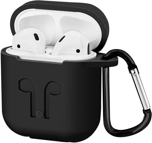 Airpod 2019 Protective Case, Precision Size, 3mm Skin, 360 Protection, Metal Keychain Hook/Clip, for Airpods 1 & Airpods 2...