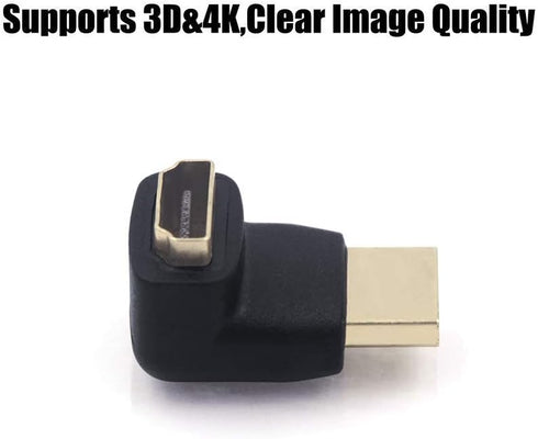 VCE HDMI 270 Degree Adapter 6-Pack, Right Angle HDMI Adapter Male to Female L-Shape Connector with 4K@60Hz, 3D for TV Stick, HDTV, PC...