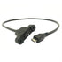 Micro USB Male to Micro USB Female Extension Panel Mount Type Cable with Screws, Data+Charge,Black 50CM/1.6FT...