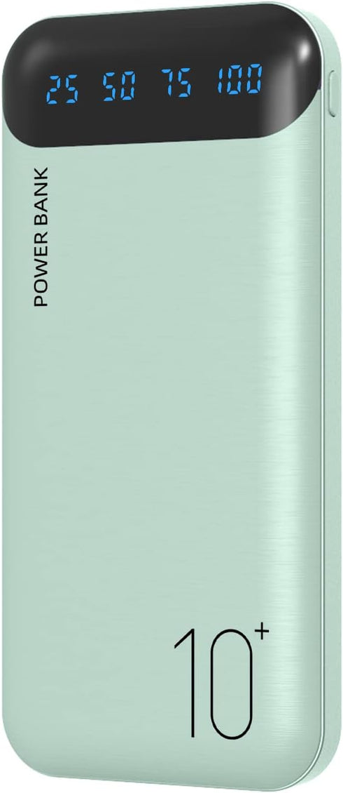 Power Bank 10000mAh Mobile Phone Portable Charger External Battery Pack with 2 USB 2.4 A Outputs and USB C Input Compatible with Huawei iPhone 12 ...