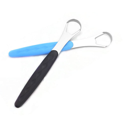 2 Pcs New Version Tongue Scrapers Cleaner for Adults & Kids, Medical Grade Metal Tongue Brushes Set for Fresh Breath Dental Eliminate Bad Breath i...