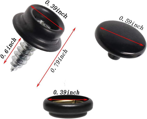 Mini Skater 4 Sets Fastener Screw Snap Stainless Steel Marine Grade Upholstery Boat Cover Buttons Fastener Kit for Furniture Canvas Fabric Boats O...