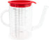 Fox Run Gravy and Fat Separator, with Measurements and Strainer, Glass, 1 Liter, Red and Clear...