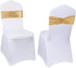 Eternal Beauty Set of 10 Sequin Chair Bows Sashes Gold Chair Sashes for Wedding Party Decorations...