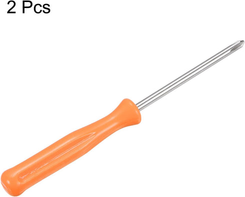 2pcs Phillips Screwdriver PH1 4" Length Carbon Steel Non-Magnetic Security Cross Head Precision Screw Driver with Non-slip Handle for Appliances R...