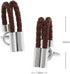 Leather Braided Brown Pair Cufflinks in a Presentation Gift Box & Polishing Cloth...