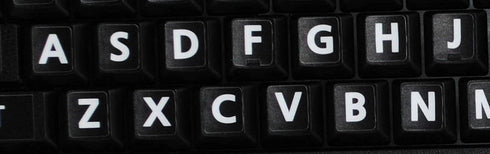Spanish Traditional Large Letters Upper CASE Black Background Keyboard Sticker for Computers Keyboards...
