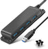 4-Port USB 3.0 Portable Desk Hub,Fixable USB Data Hub 3.0 with 3.3ft/100CM Cable for MacBook, Mac Pro/Mini, iMac, XPS, Surface Pro, Notebook PC, U...