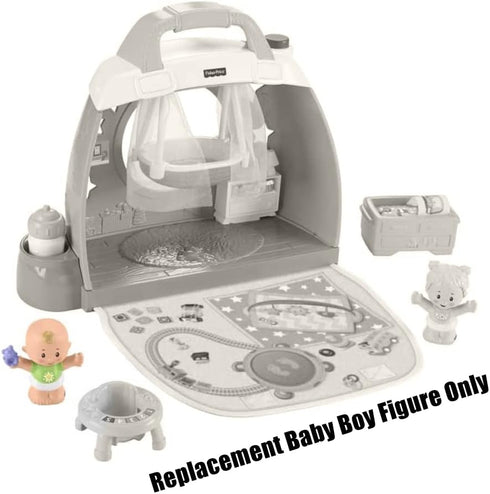 Replacement Part for Fisher-Price Little People Cuddle 'n Play Nursery Playset - GKP70 ~ Baby Boy Figure ~ Blonde Hair ~ Green Shirt with Star...