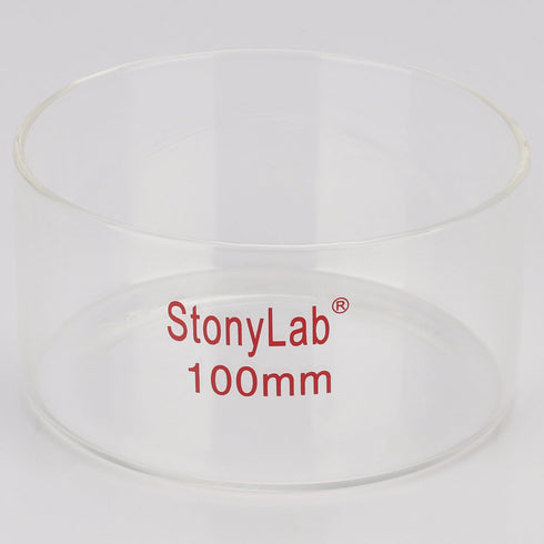 stonylab Crystallizing Dish, Thick-Wall High Borosilicate Glass Crystallizing Dishes for Crystallization and Evaporation Lab Glassware, Flat Botto...
