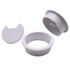 2 Inch (50mm) White Wire Grommets and Cable Ties Kit ABS Plastic Desk Hole Cover Cord Organizer for Computer Desk Cabinet (2pcs Desk Grommets + 6p...