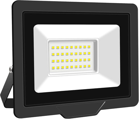 RIGIDON 30W LED Flood Light Outdoor 3000LM Super Bright Outdoor Lights 6000K Daylight White IP66 Waterproof Security Lights for Garden, Garage, Ya...