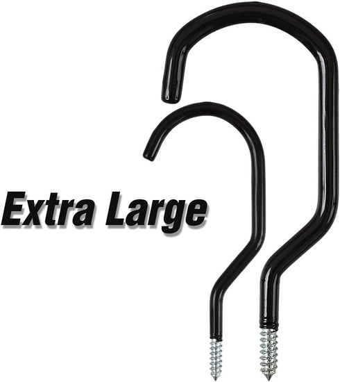 8 Inches Extra Large Mountain Bike Storage Hook Set, Heavy Duty Garage hook Set Pack of 2...
