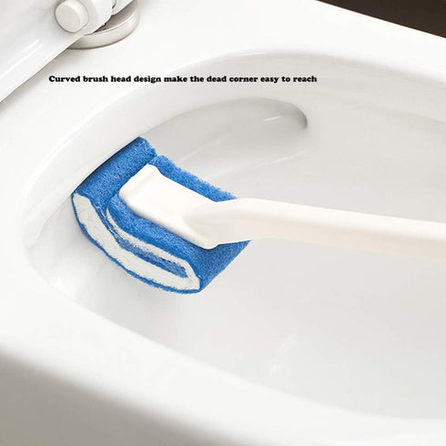 Toilet Brush Bowl Brush Bathroom Brush Under Rim Toilet Brush Scracth-Free Curved Good Grip Easy to use deep Cleaning No Scratching, Anti-Splashin...