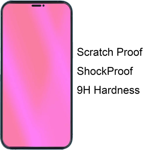 2 Pack Anti-Blue Privacy Tempered Glass Suit for iPhone 12 Pro Max Mirror Anti-Spy Screen Protector Anti-Peeping Film Electroplated Gradient Color...