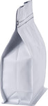 50 Count 8 Ounce Matt White Aluminum Foil Coffee Bags, Stand Up/Flat Bottom Side Gusset Coffee Pouches with Air Release Valve and Reusable Side Zi...