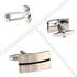 2 Pcs Cufflinks Stripes Cuff Link Knot Simple Shirt Studs for Graduation Ceremonies and Business Meeting Gold Black Cufflinks for Men Ideal for We...
