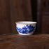 Chinese Handmade Kungfu Tea Cup 60 ml,Bone China Blue and White Tea Cups Set of 3,Ceramic Tea Mugs Without Handles,Best Gift...