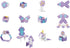 LaQ Sweet Collection Mini Lavender | 62 Pieces | 12 Models | Age 5+ | Creative, Educational Construction Toy Block | Made in Japan...