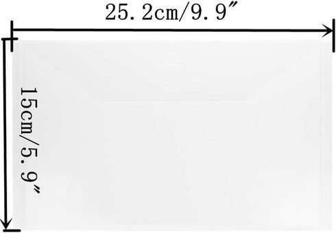 5.9 x 9.9 inch Large Stamp & Die Storage Pockets Resealable Clear Plastic Seal Bags Storage Case for Cutting Dies Stencil Album Stamp Crafts for D...