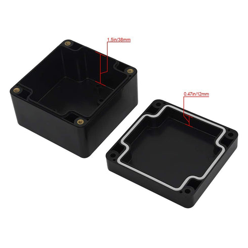 LeMotech Junction Box IP65 Waterproof Project Box Dustproof ABS Plastic Electrical Boxes Universal Enclosure for Electronic Black 3.29x 3.19x 2.2 ...