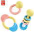 Hape Rattle & Teether Collection | 3-Piece Rattle & Teething Set for Babies, Soft Colors...