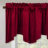 StangH Kitchen Red Scalloped Valance - 18 Inches Stylish Home Decor Thermal Curtain Tiers Room Darkening Velvet Drapes with Rod Pocket for Dining ...